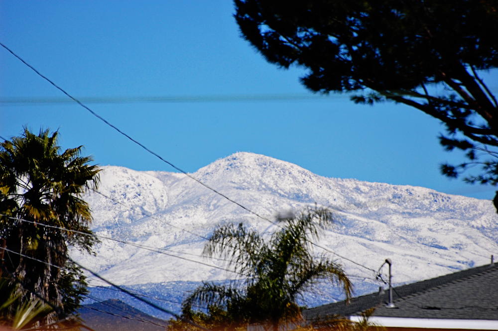 snow on mountain